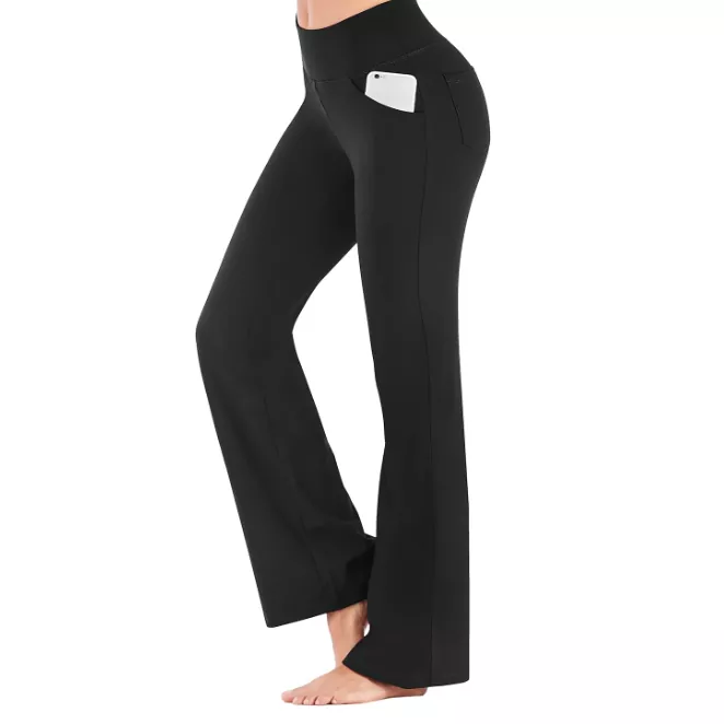 Pants Yoga Bog Ard-Waisted na mBan